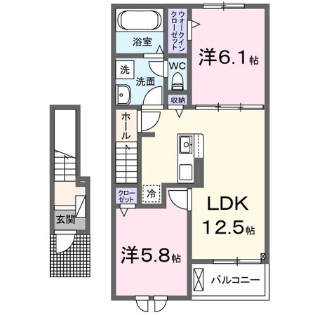 京口駅 徒歩34分 2階の物件間取画像